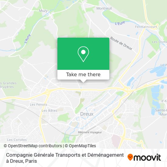 Mapa Compagnie Générale Transports et Déménagement à Dreux