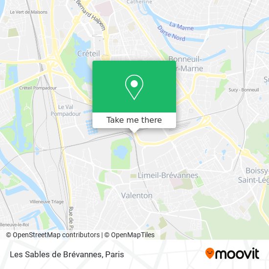 Les Sables de Brévannes map