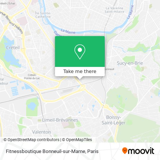 Fitnessboutique Bonneuil-sur-Marne map