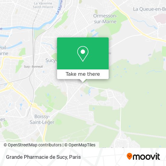 Mapa Grande Pharmacie de Sucy