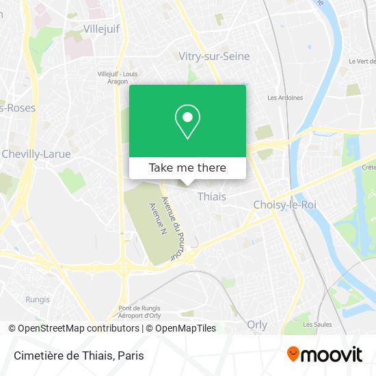 Mapa Cimetière de Thiais