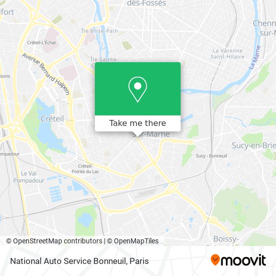 Mapa National Auto Service Bonneuil