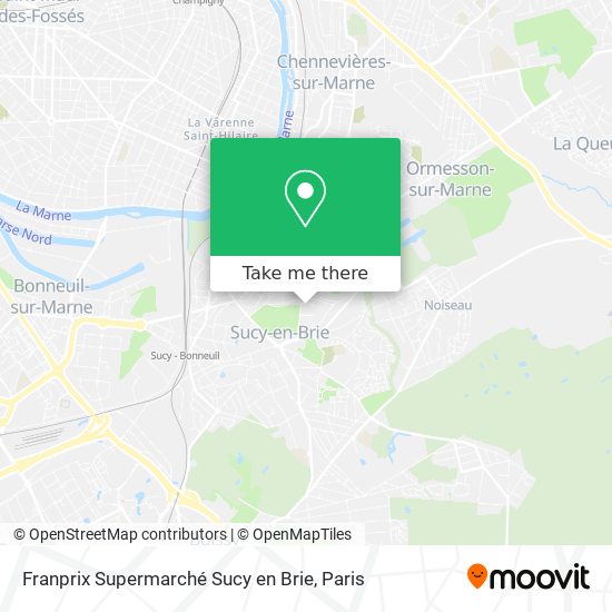 Mapa Franprix Supermarché Sucy en Brie