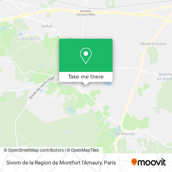 Mapa Sivom de la Region de Montfort l'Amaury