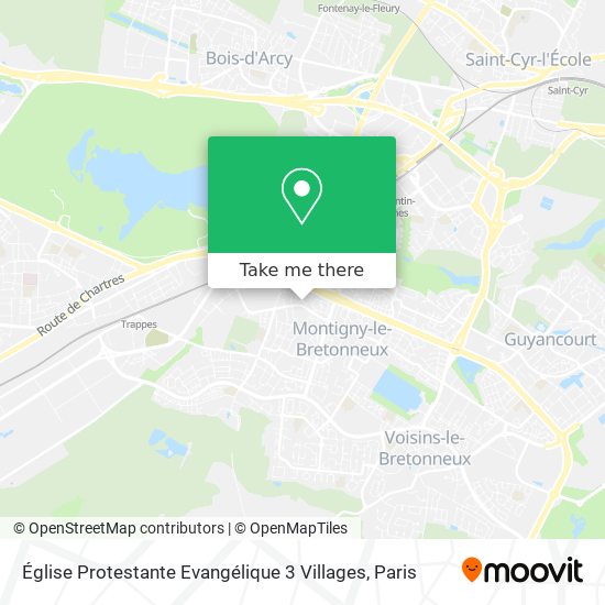 Église Protestante Evangélique 3 Villages map