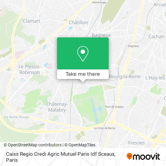 Caiss Regio Credi Agric Mutuel Paris Idf Sceaux map