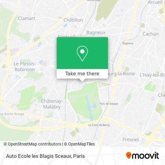 Mapa Auto Ecole les Blagis Sceaux