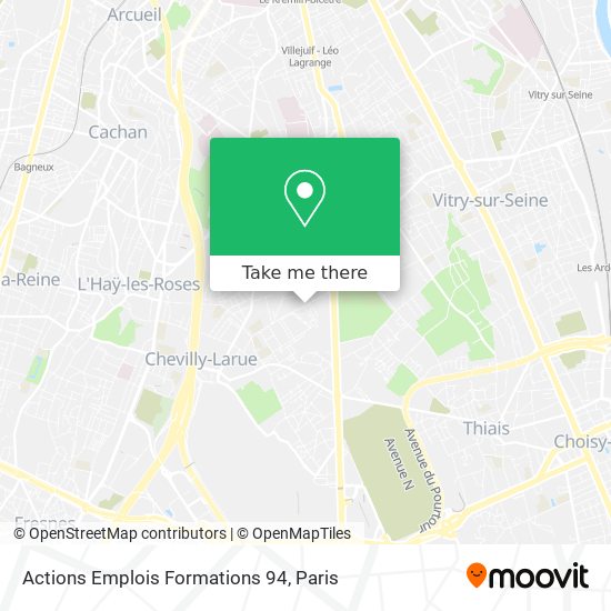 Actions Emplois Formations 94 map