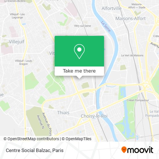 Centre Social Balzac map