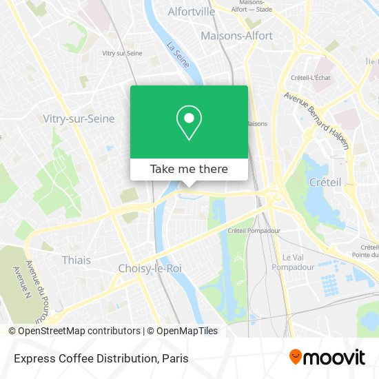 Mapa Express Coffee Distribution