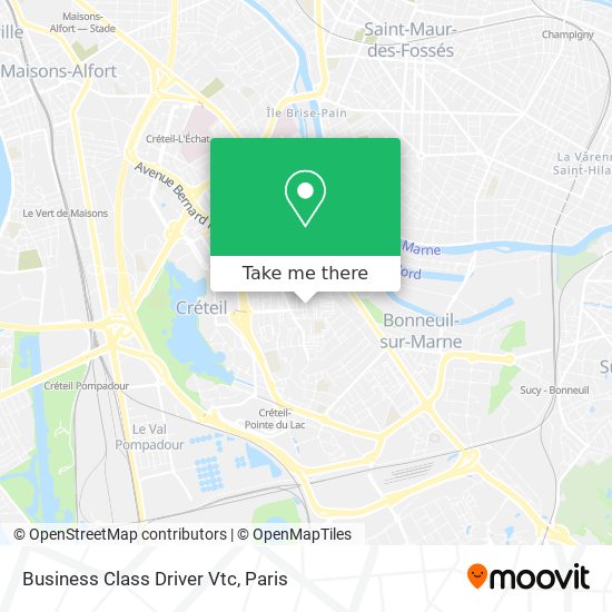 Business Class Driver Vtc map