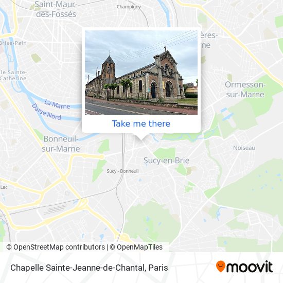 Mapa Chapelle Sainte-Jeanne-de-Chantal