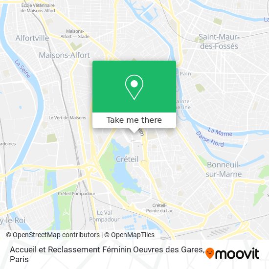 Accueil et Reclassement Féminin Oeuvres des Gares map