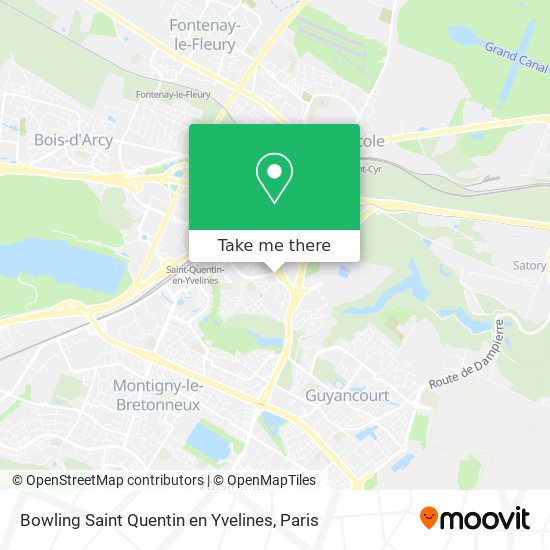 Mapa Bowling Saint Quentin en Yvelines