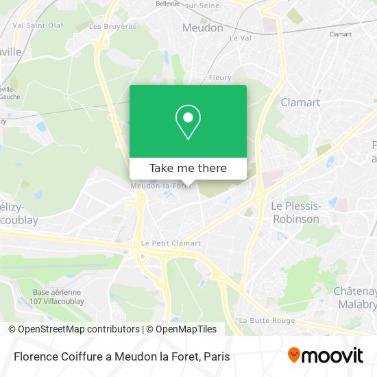 Florence Coiffure a Meudon la Foret map