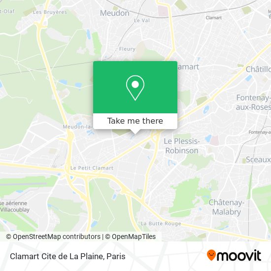 Mapa Clamart Cite de La Plaine