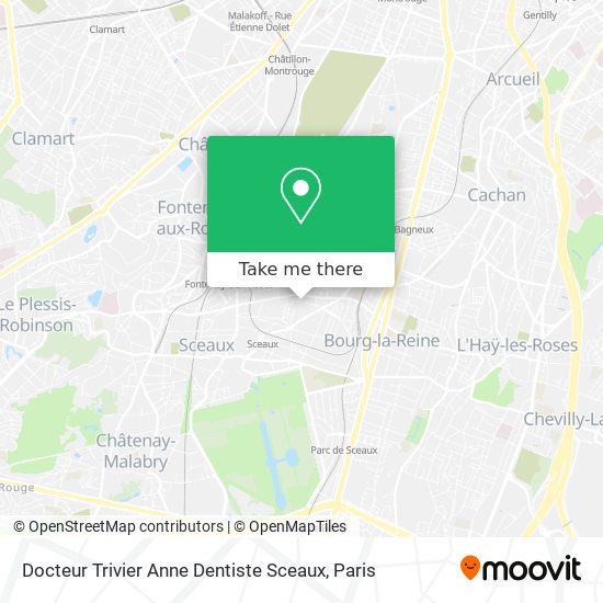 Docteur Trivier Anne Dentiste Sceaux map