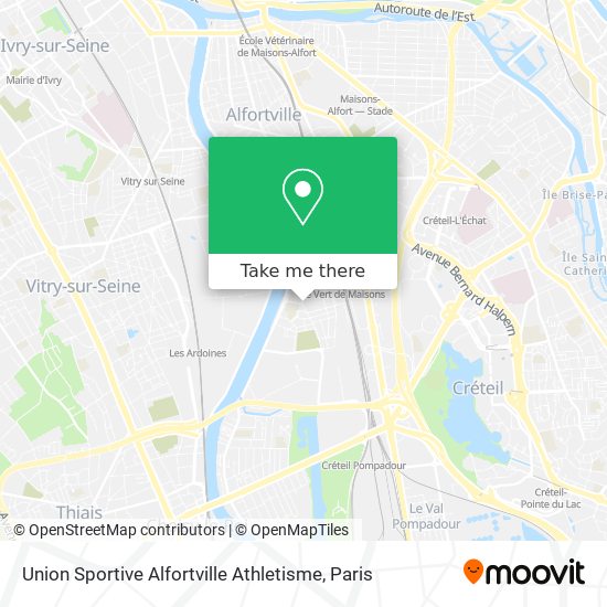 Union Sportive Alfortville Athletisme map