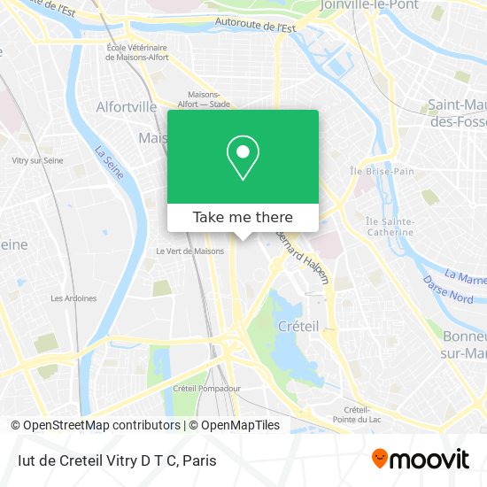 Iut de Creteil Vitry D T C map