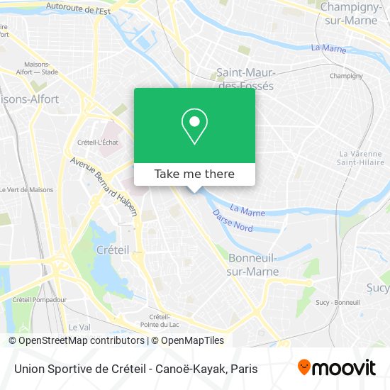 Union Sportive de Créteil - Canoë-Kayak map