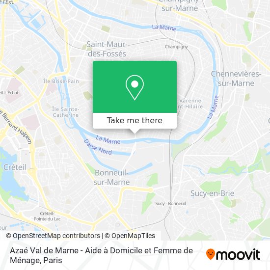 Mapa Azaé Val de Marne - Aide à Domicile et Femme de Ménage