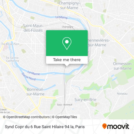 Synd Copr du 6 Rue Saint Hilaire 94 la map