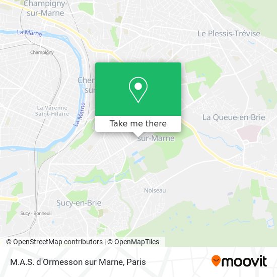 M.A.S. d'Ormesson sur Marne map