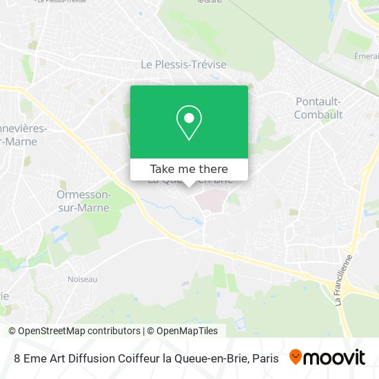 8 Eme Art Diffusion Coiffeur la Queue-en-Brie map