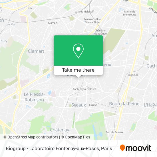 Biogroup - Laboratoire Fontenay-aux-Roses map