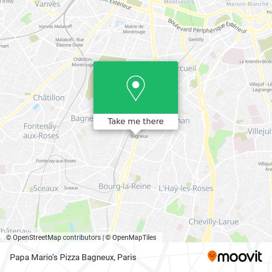 Papa Mario's Pizza Bagneux map