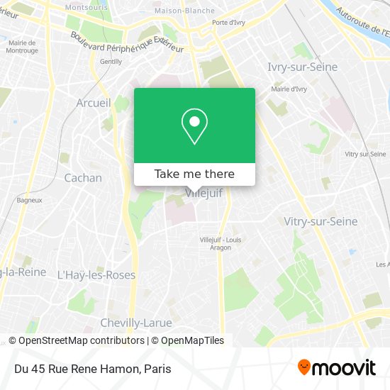 Mapa Du 45 Rue Rene Hamon