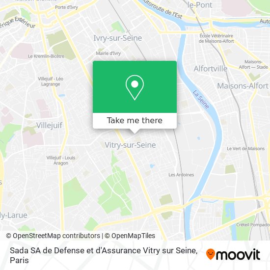 Sada SA de Defense et d'Assurance Vitry sur Seine map