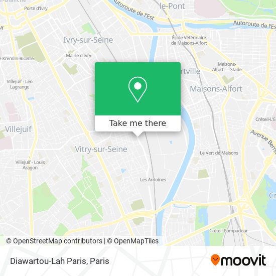 Mapa Diawartou-Lah Paris