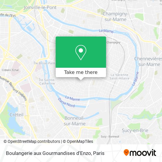 Mapa Boulangerie aux Gourmandises d'Enzo