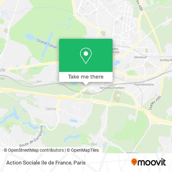 Action Sociale Ile de France map