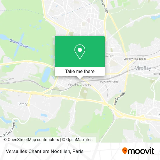 Versailles Chantiers Noctilien map