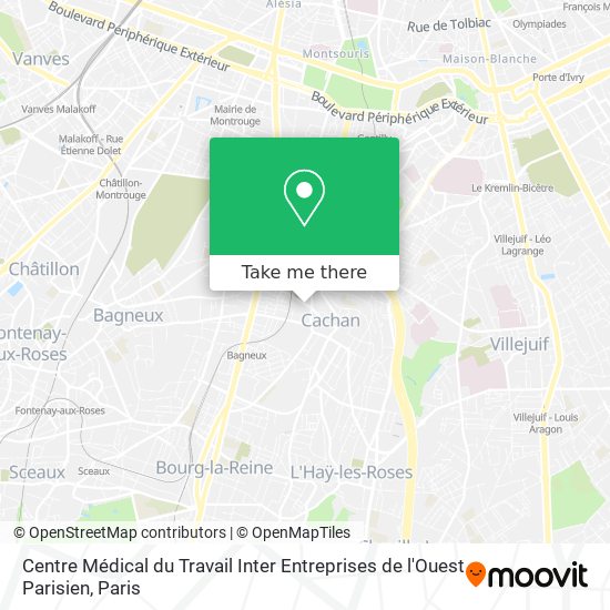 Mapa Centre Médical du Travail Inter Entreprises de l'Ouest Parisien