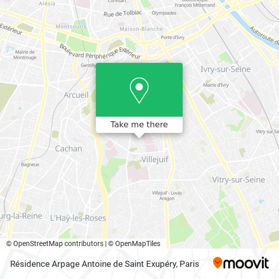 Résidence Arpage Antoine de Saint Exupéry map