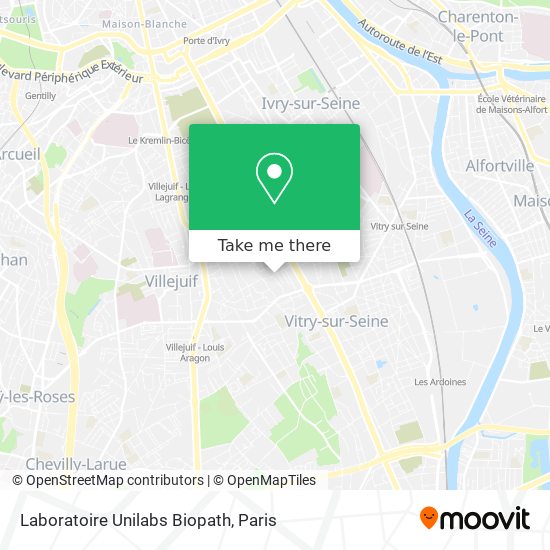 Laboratoire Unilabs Biopath map