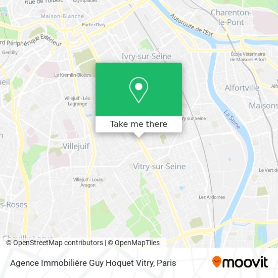 Agence Immobilière Guy Hoquet Vitry map