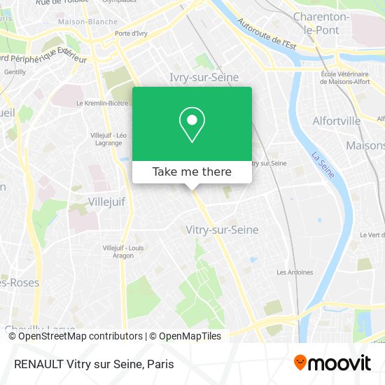 RENAULT Vitry sur Seine map
