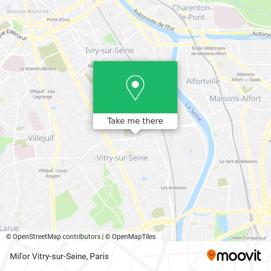 Mapa Mil'or Vitry-sur-Seine