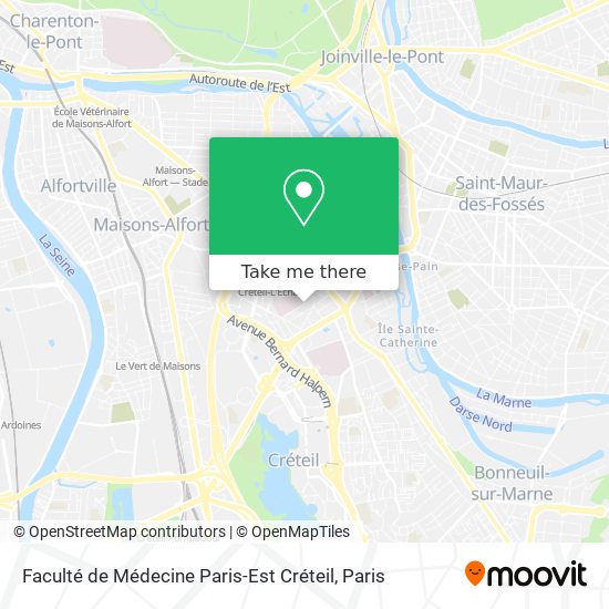 Mapa Faculté de Médecine Paris-Est Créteil