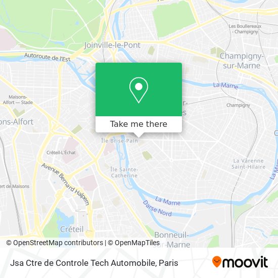 Jsa Ctre de Controle Tech Automobile map