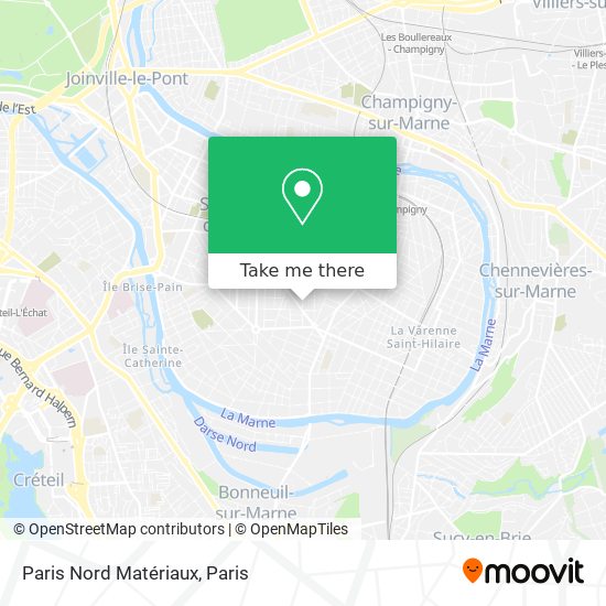 Paris Nord Matériaux map