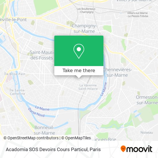 Acadomia SOS Devoirs Cours Particul map