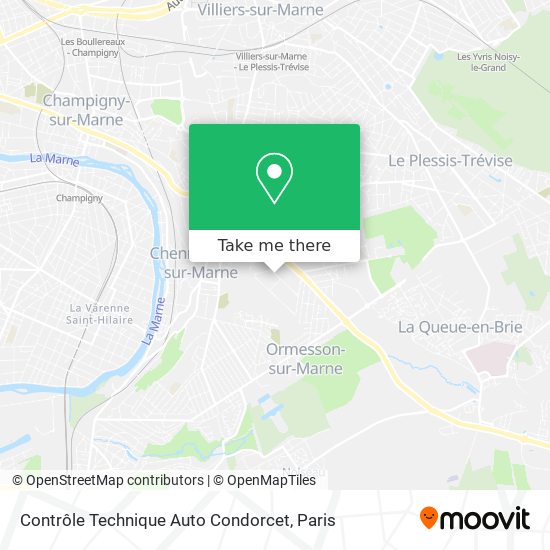 Contrôle Technique Auto Condorcet map