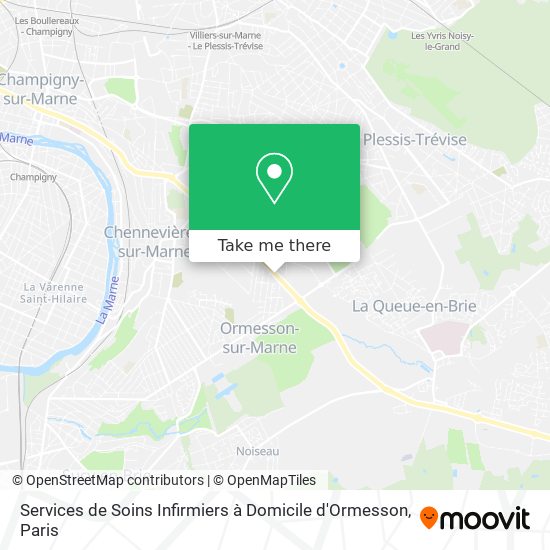 Mapa Services de Soins Infirmiers à Domicile d'Ormesson