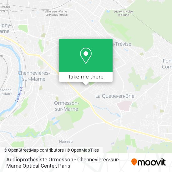 Audioprothésiste Ormesson - Chennevières-sur-Marne Optical Center map