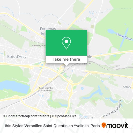 Mapa ibis Styles Versailles Saint Quentin en Yvelines